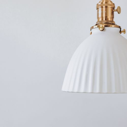 Margot | Ceramic Pleated Pendant Light