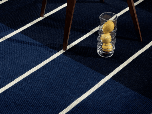Marimekko Tiibet - Deep Blue | 100% Wool Designer Floor Rug