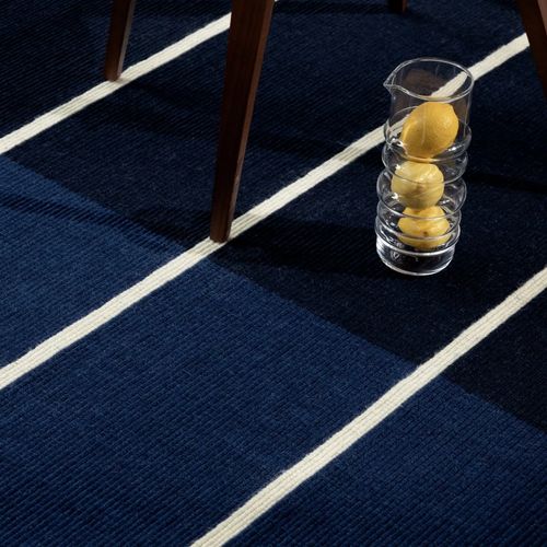 Marimekko Tiibet - Deep Blue | 100% Wool Designer Floor Rug