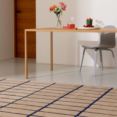Marimekko Tiiliskivi - Bright Blue | 100% Wool Designer Floor Rug