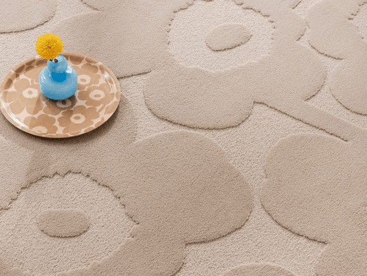Marimekko Unikko - Light Beige | 100% Wool Designer Floor Rug