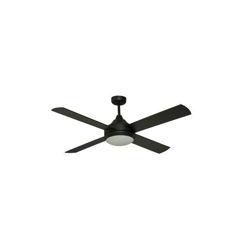 Milano DC  Matt Black + LED Light with 6 speed remote