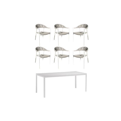 7 piece Serena Outdoor Dining Set - Grey