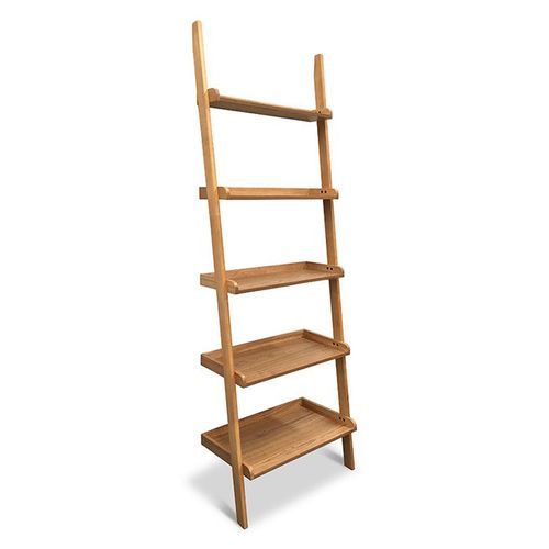 MILT Leaning Bookcase 66cm - Natural Oak