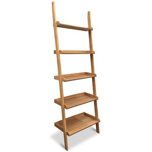 MILT Leaning Bookcase 66cm - Natural Oak