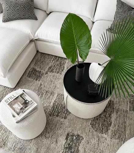 Round Ottoman Tray / Black