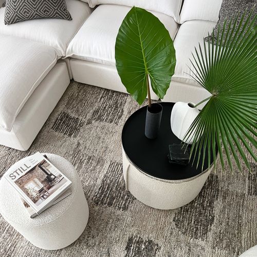Round Ottoman Tray / Black