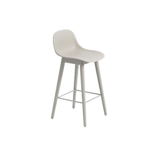 Fiber Counter Stool - Wood Base