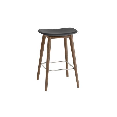 Fiber Counter Stool - w/o Back Rest - Wood Base