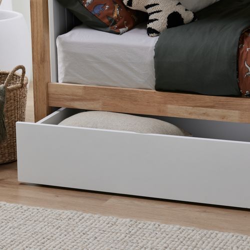 Myer Single Bunk Bed with Storage | Hardwood Frame