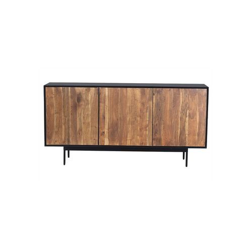 NAKITA Sideboard Buffet 160 cm Solid Acacia Wood - Honey & Black