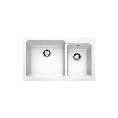 Blanco Naya 8 Double Bowl Inset Sink - White