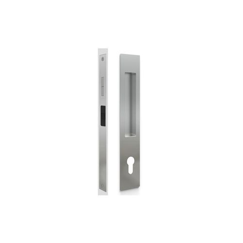 Mardeco 'M' Series Flush Pull Euro Lock Set Key Locking Polished Chrome for Timber and Aluminum Doors PC8104/SET *No Cylinder*