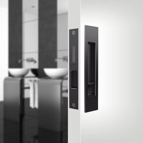 Mardeco 'M' Series Flush Pull Privacy Set Matt Black BL8004SET