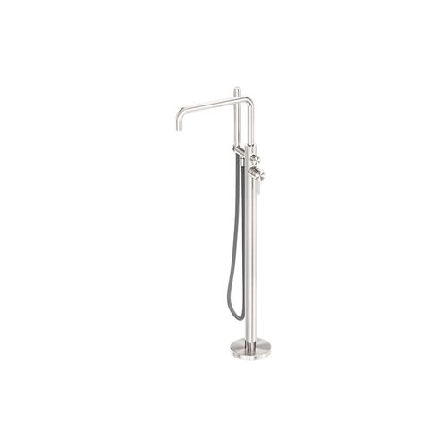Zen SS316L Freestanding Bath Mixer & Outdoor Shower Hose | Brushed Nickel