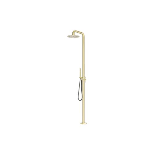 Zen SS316L Outdoor Freestanding Shower | Brushed Gold