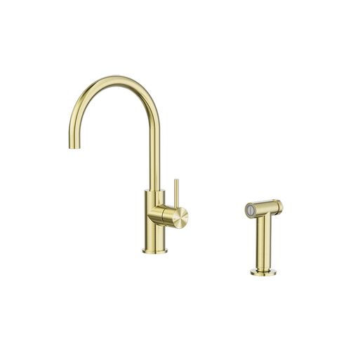 Zen SS316L Kitchen Mixer & Hand Spray | Brushed Gold