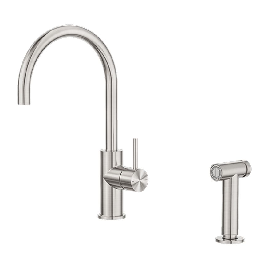 Zen SS316L Kitchen Mixer & Hand Spray | Brushed Nickel