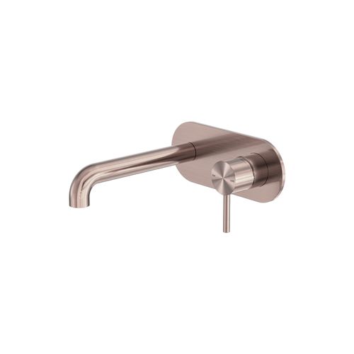 Zen SS316L Wall Basin/Bath Mixer 230mm Spout | Brushed Bronze