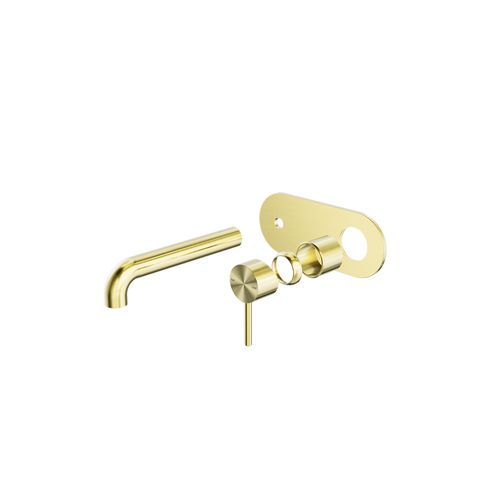 Zen SS316L Wall Basin/Bath Mixer 185mm Spout Trim Kits | Brushed Gold