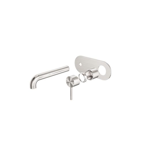 Zen SS316L Wall Basin/Bath Mixer 230mm Spout Trim Kits | Brushed Nickel