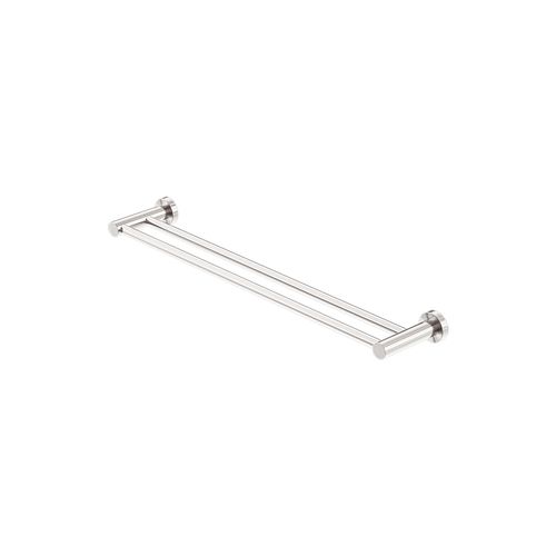 Mecca Double Towel Rail 600mm Brushed Nickel
