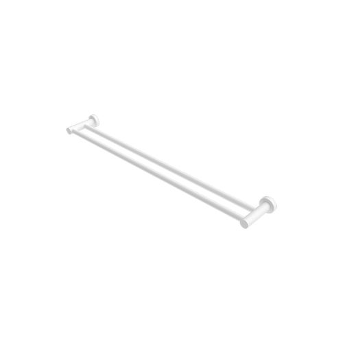 Mecca Double Towel Rail 600mm Matte White