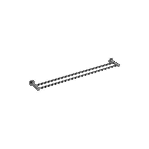 Mecca Double Towel Rail 800mm Gun Metal