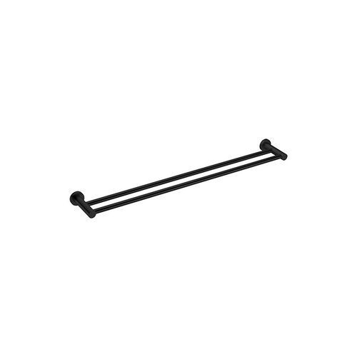 Mecca Double Towel Rail 800mm Matte Black