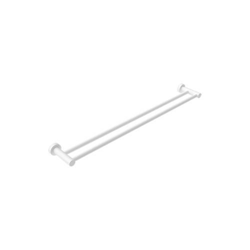 Mecca Double Towel Rail 800mm Matte White
