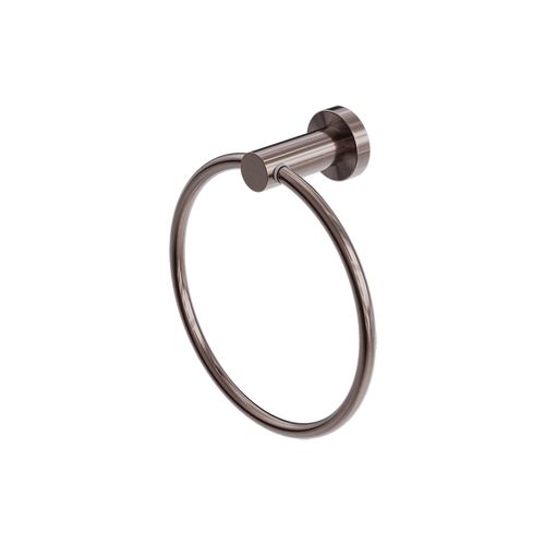 Mecca Hand Towel Ring Brushed Bronze