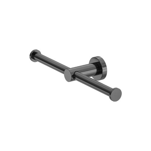 Mecca Double Toilet Roll Holder Gun Metal
