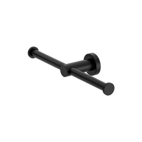 Mecca Double Toilet Roll Holder Matte Black