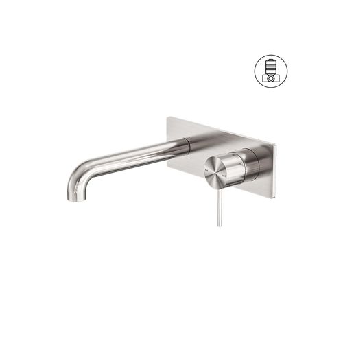Mecca Wall Basin/Bath Mixer 230mm Brushed Nickel