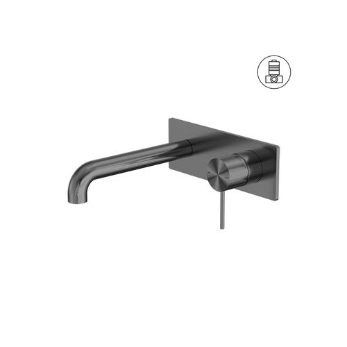 Mecca Wall Basin/Bath Mixer Handle Up 160mm Gun Metal