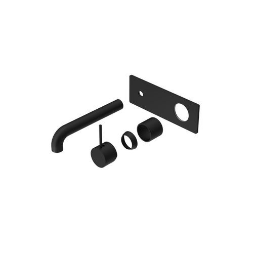 Mecca Wall Basin/Bath Mixer Handle Up 230mm Trim Kits Only Matte Black