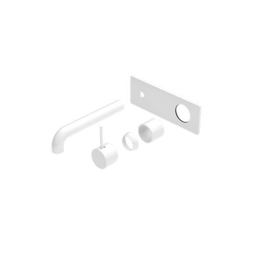 Mecca Wall Basin/Bath Mixer Handle Up 185mm Trim Kits Only Matte White