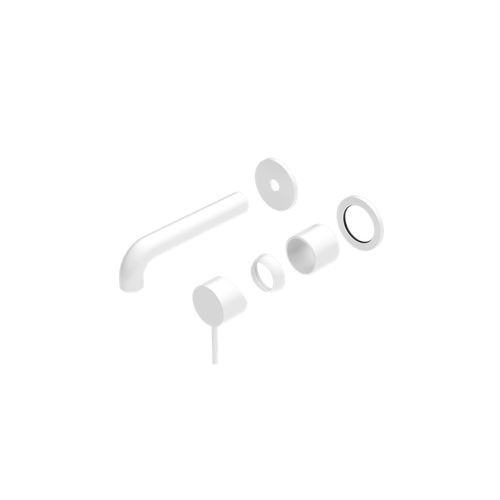 Mecca Wall Basin/Bath Mixer Separate Back Plate 260mm Trim Kits Only Matte White