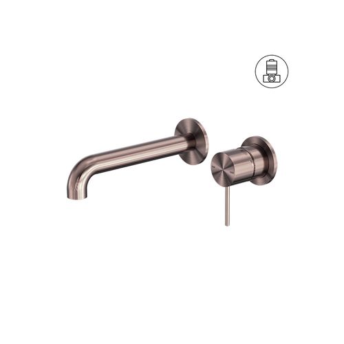 Mecca Wall Basin/Bath Mixer Separate Back Plate 120mm Brushed Bronze