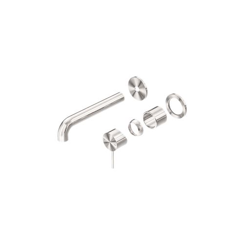 Mecca Wall Basin/Bath Mixer Separate Back Plate 260mm Trim Kits Only Brushed Nickel