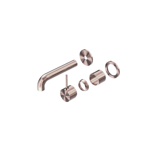 Mecca Wall Basin/Bath Mixer Separate Back Plate Handle Up 160mm Trim Kits Only Brushed Bronze
