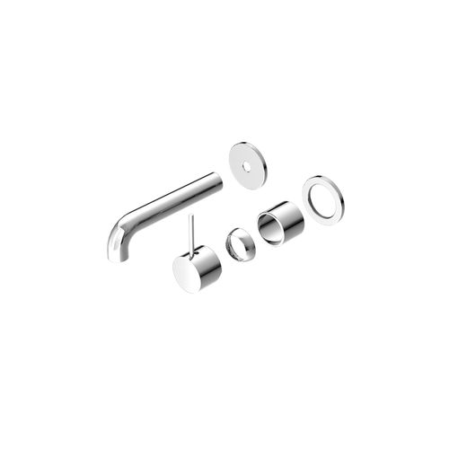 Mecca Wall Basin/Bath Mixer Separate Back Plate Handle Up 185mm Trim Kits Only Chrome