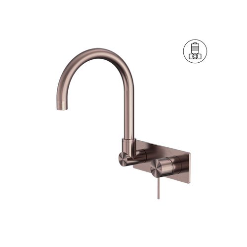 Mecca Wall Basin/Bath Mixer Swivel Spout Brushed Bronze