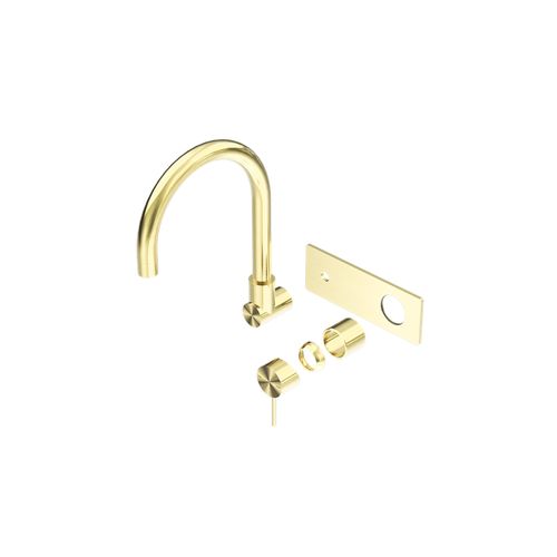 Mecca Wall Basin/Bath Mixer Swivel Spout Trim Kits Only Brushed Gold