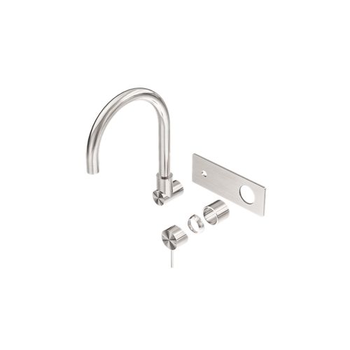 Mecca Wall Basin/Bath Mixer Swivel Spout Trim Kits Only Brushed Nickel