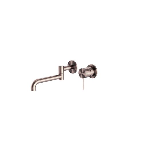 Mecca Wall Basin/Bath Mixer Swivel Spout 225mm Brushed Bronze