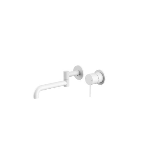 Mecca Wall Basin/Bath Mixer Swivel Spout 225mm Matte White
