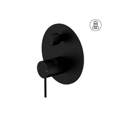 Mecca Shower Mixer With Divertor Matte Black