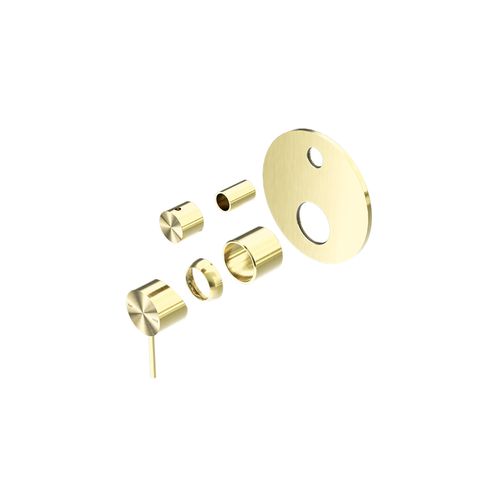 Mecca Shower Mixer With Divertor Trim Kits Only Brushed Gold