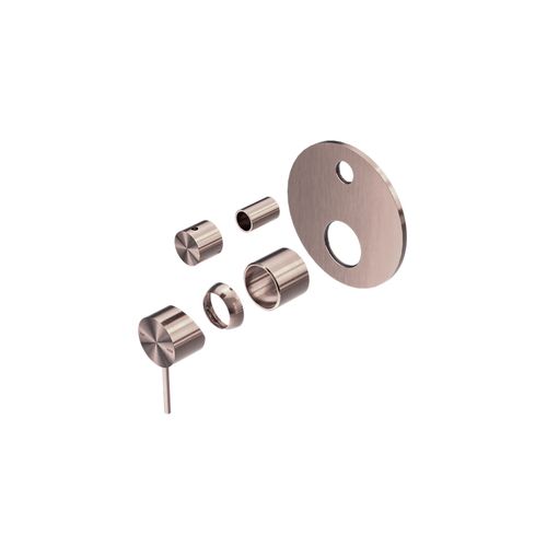 Mecca Shower Mixer With Divertor Trim Kits Only Brushed Bronze